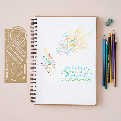 Art Deco Themed Design & Craft Drawing Stencil
