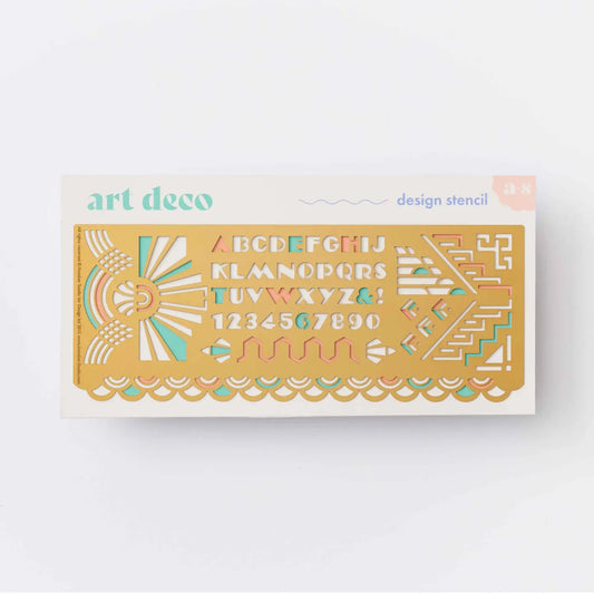 Art Deco Themed Design & Craft Drawing Stencil