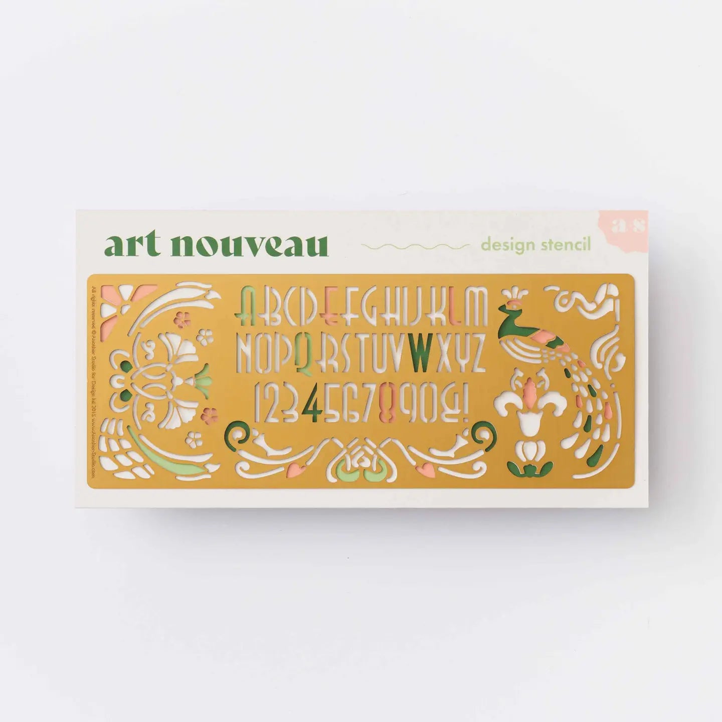 Art Nouveau Themed Design & Craft Drawing Stencil