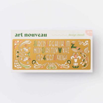 Art Nouveau Themed Design & Craft Drawing Stencil