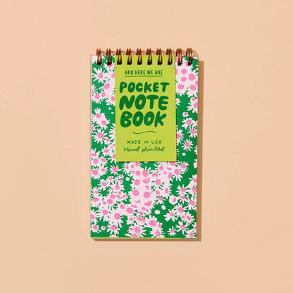 Aster Wildflower Reporter's Spiral Bound Letterpress Notebook