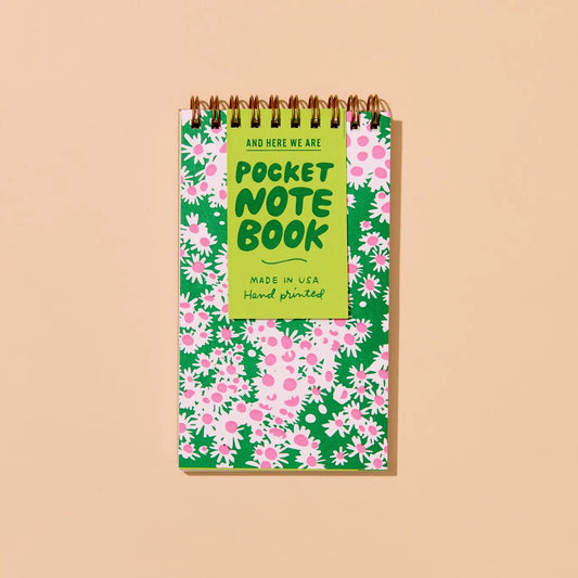 Aster Wildflower Reporter's Spiral Bound Letterpress Notebook