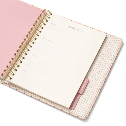 Ikat Stripe Fabric Hardcover Undated Planner