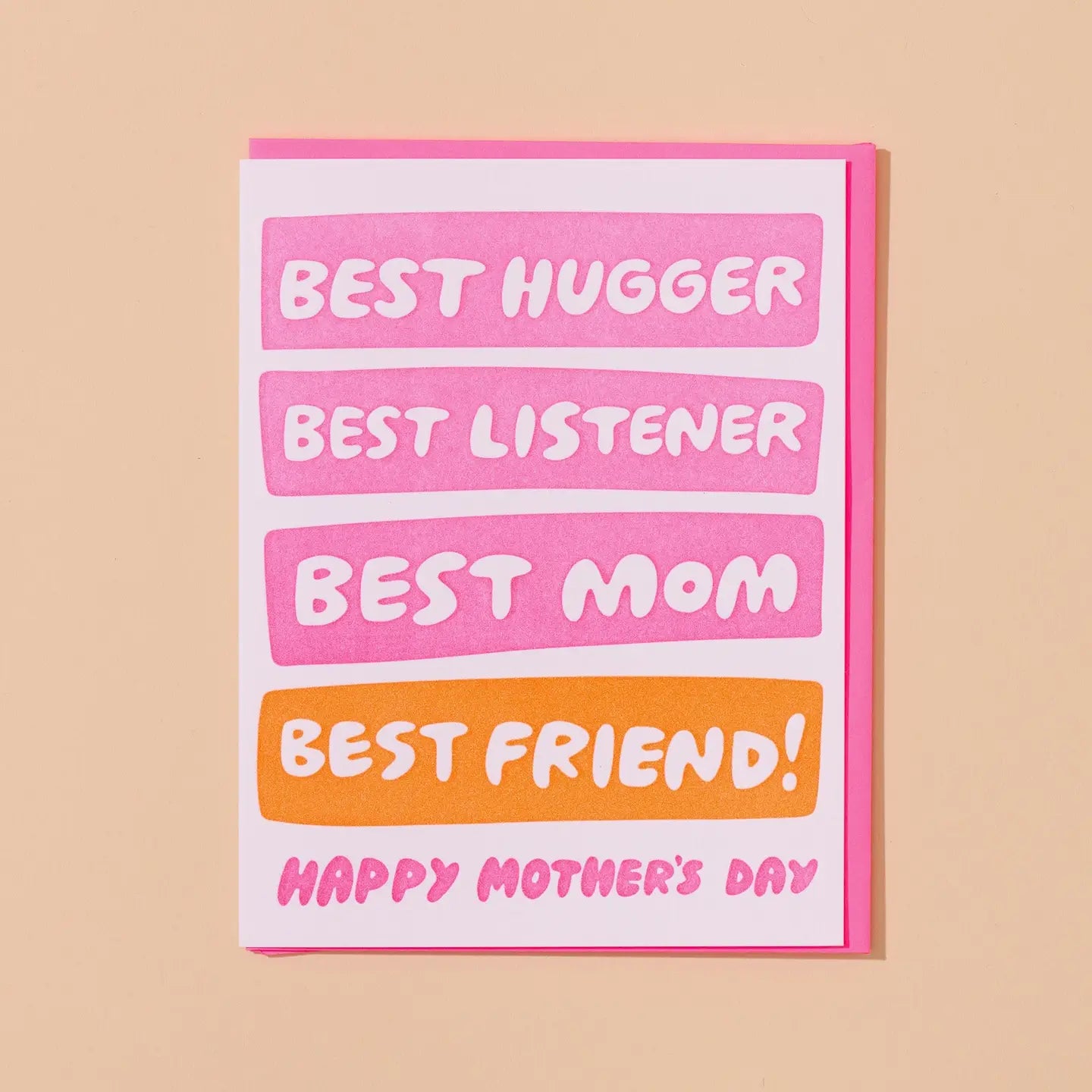 Best Hugger, Listener, Mom, Friend Mother's Day Card