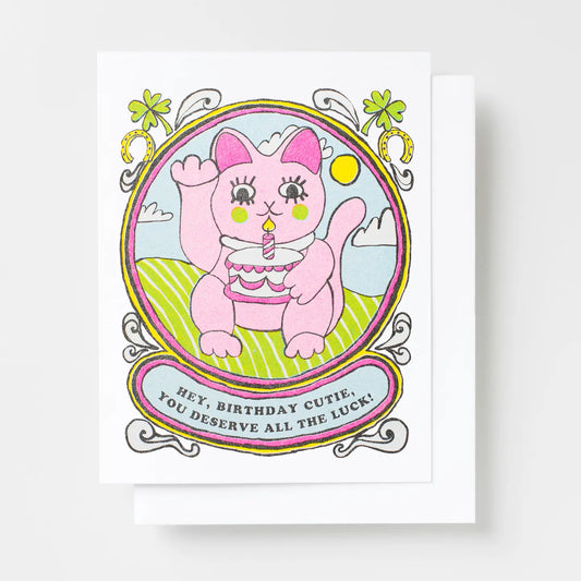 Birthday Cutie Luck Card