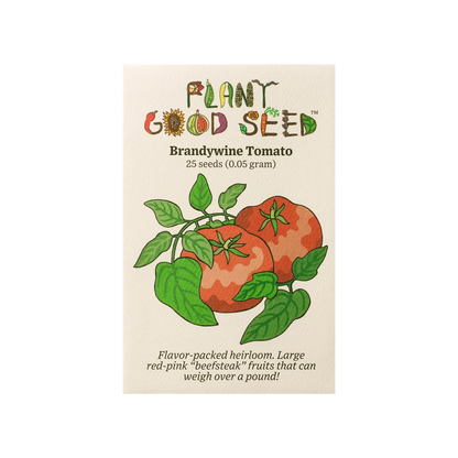 Organic Brandywine Heirloom Tomato Seed Packet