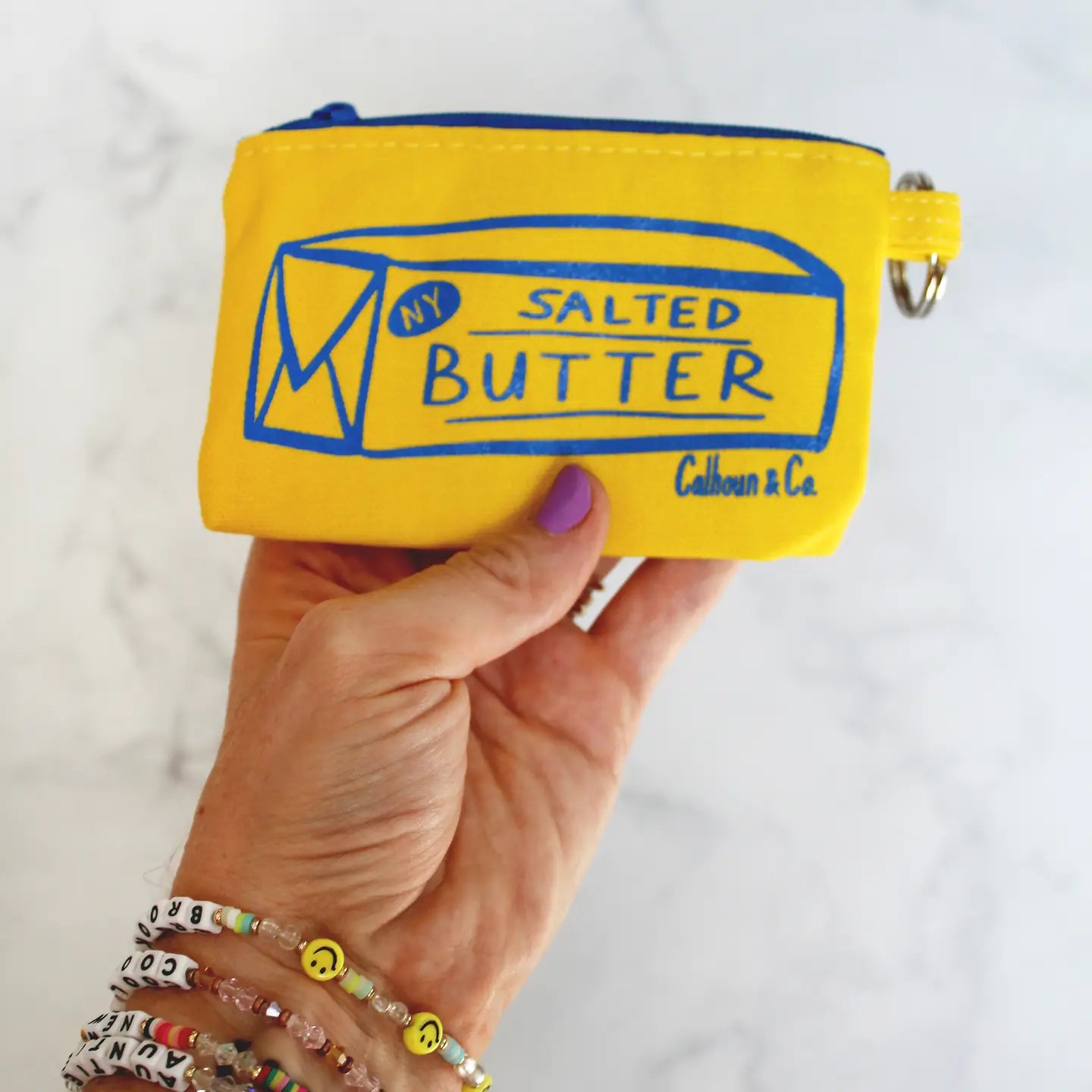 Butter Zipper Pouch Keychain