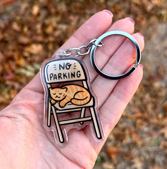 Chicago Dibs Chair Cat Keychain
