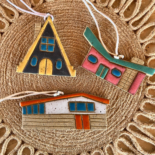Mid Century House Handmade Ceramic Ornament