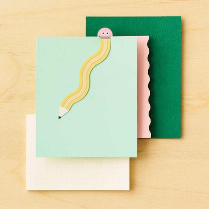 Yellow Pencil Metal Bookmark
