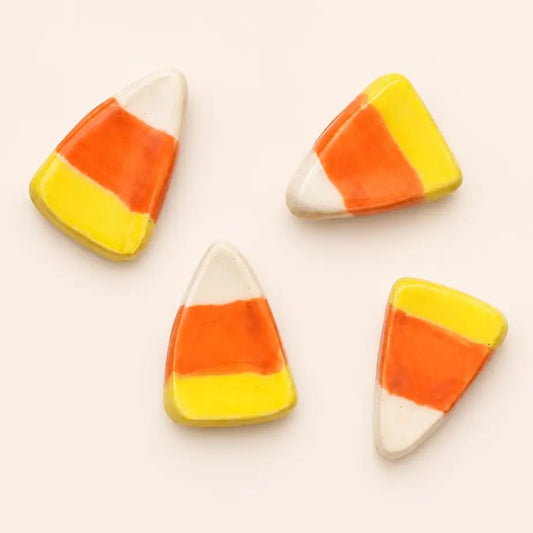 Candy Corn Ceramic Magnets (Set of 4)
