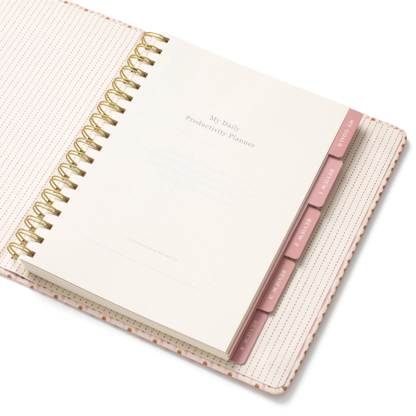 Ikat Stripe Fabric Hardcover Undated Planner