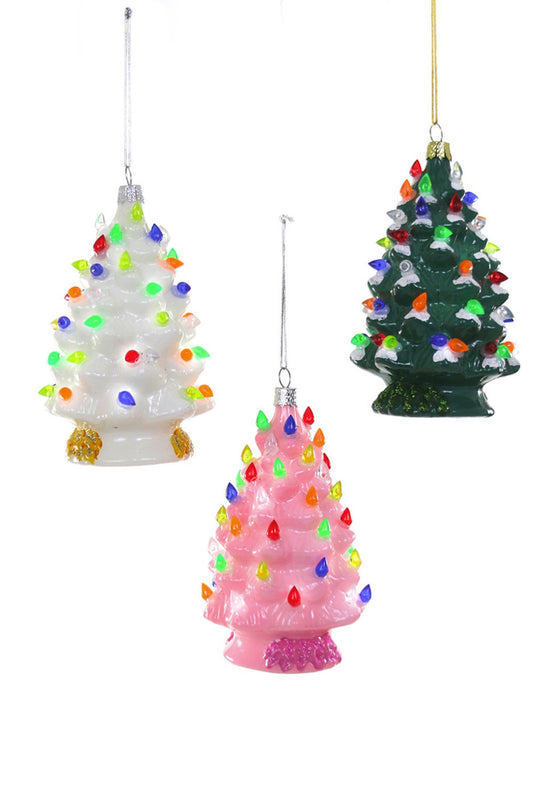 Grandma's Vintage Christmas Tree Ceramic Holiday Ornament