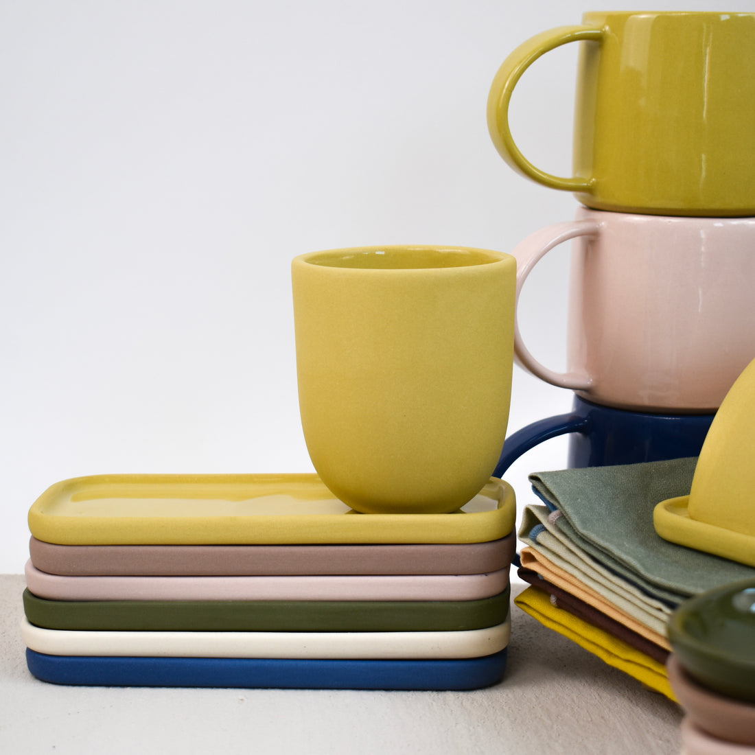 Handmade Ceramic 3" x 7" Utility Tray