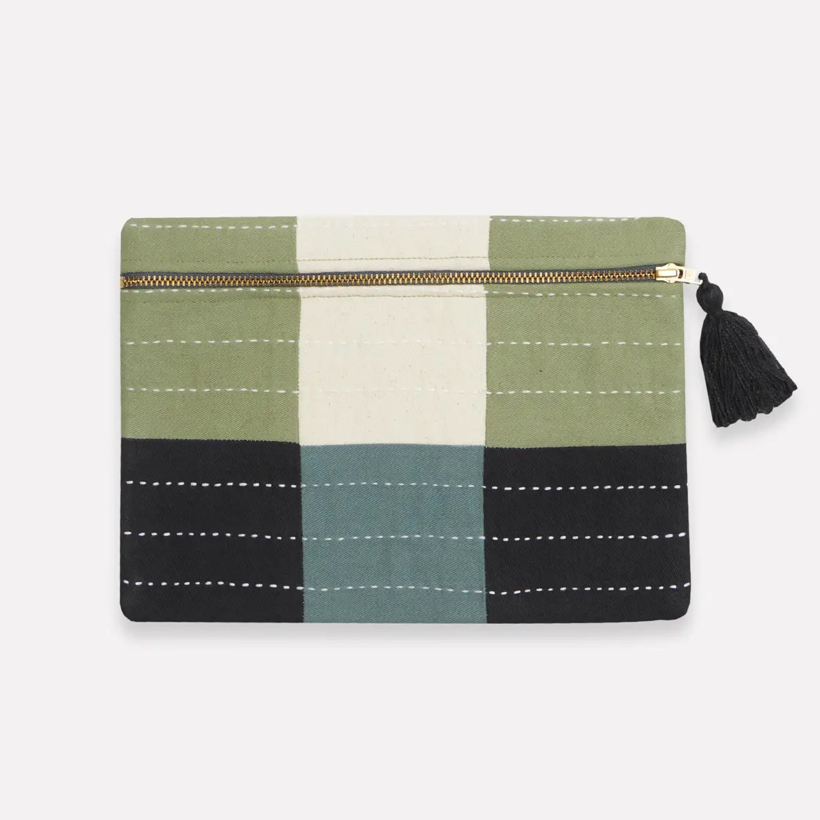 Checkered Clutch Pouch Purse