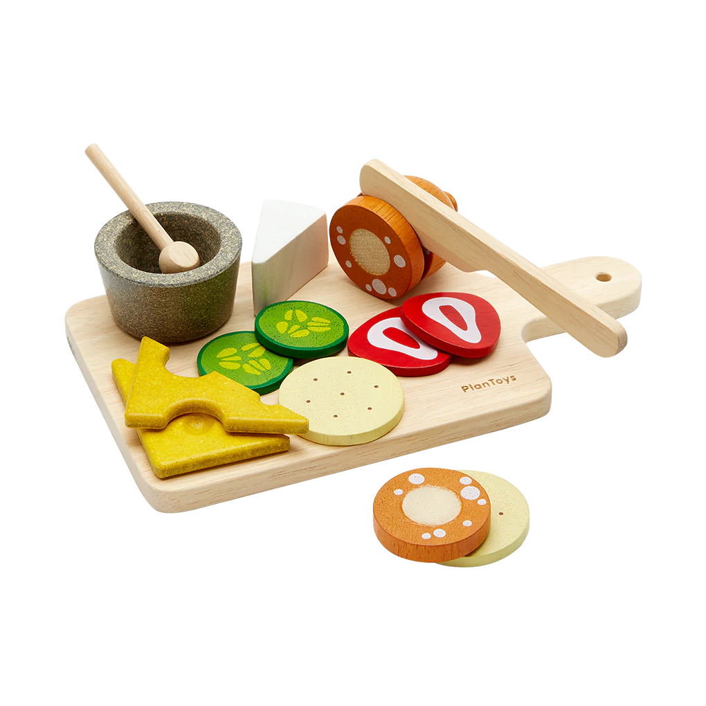 Cheese & Charcuterie Board Sustainable Wood Toy Set
