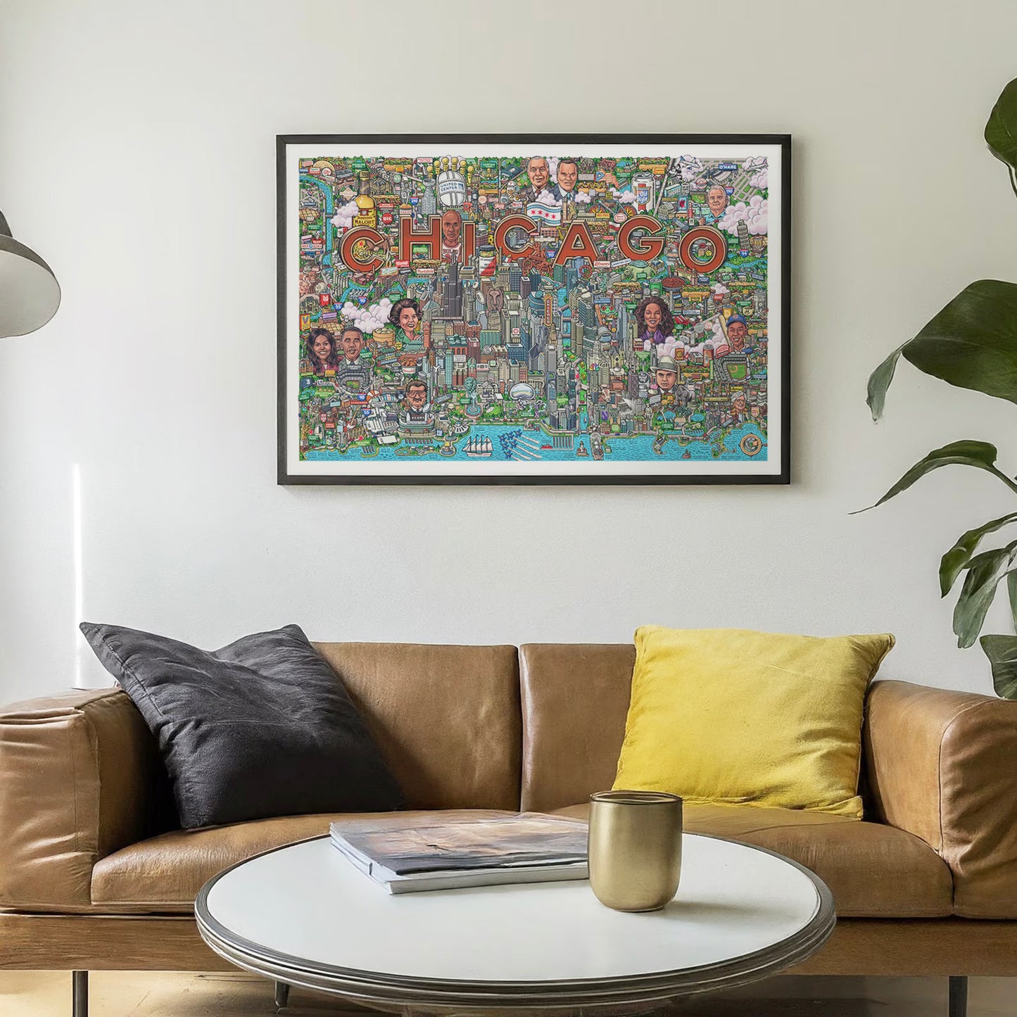 All Things Chicago 36" x 24" Illustrated Poster