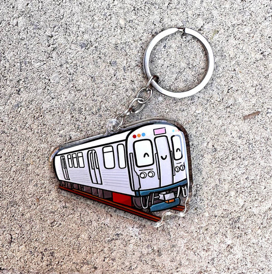 Chicago CTA El Train Smiley Keychain