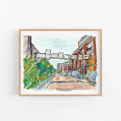 Fulton Market District Chicago 8" x 10" Art Print