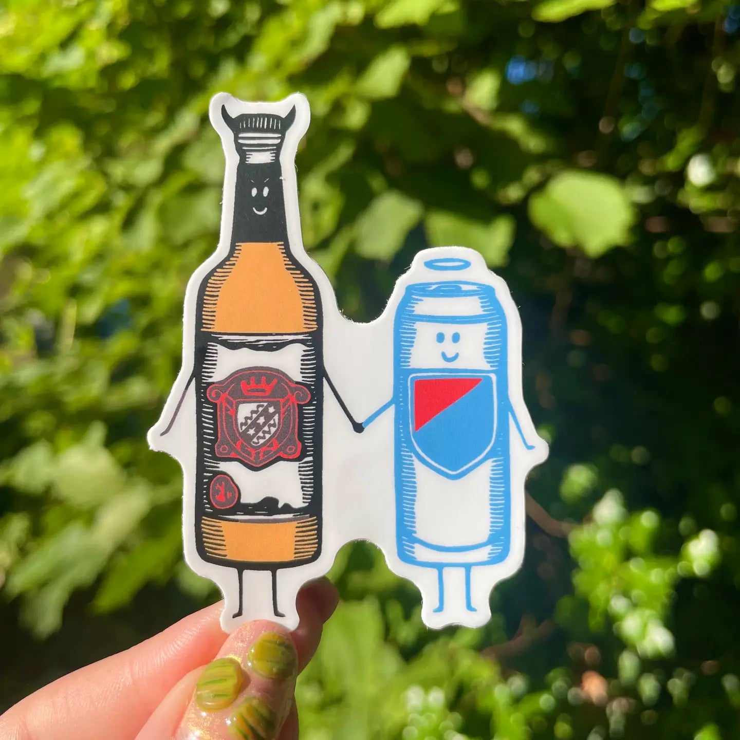 Chicago Handshake Malort Vinyl Sticker