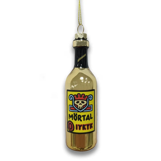 Chicago "Mörtal" Bottle Blown Glass Ornament