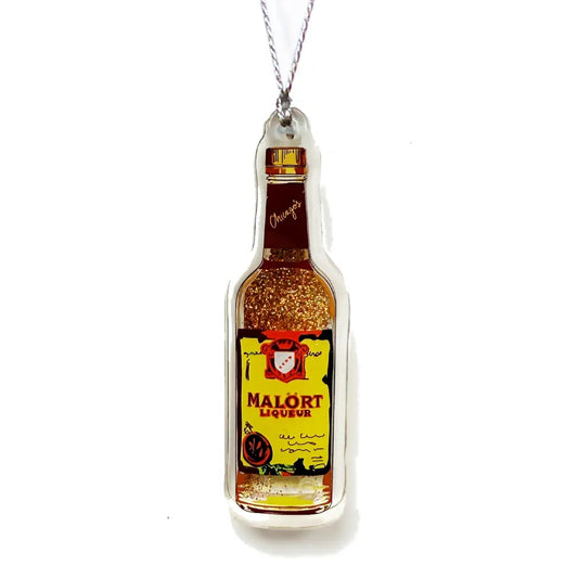 Chicago's Malört Glitter Holiday Acrylic Ornament