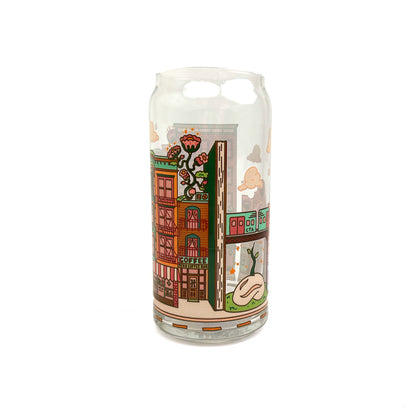 Chicago Neighborhood Scenes 20 oz Can Shaped Glass