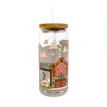 Chicago Neighborhood Scenes 20 oz Can Shaped Glass