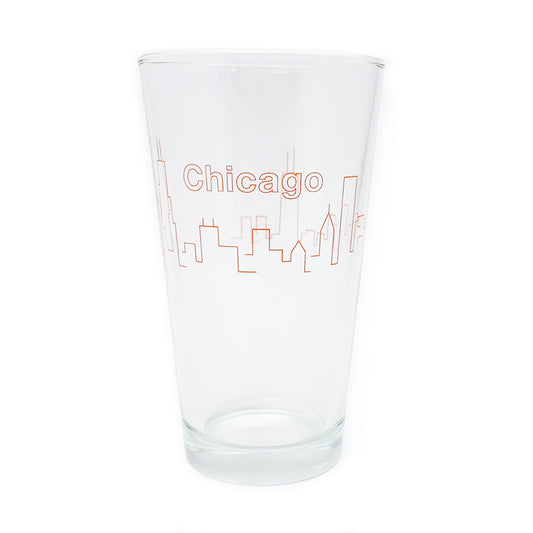 Chicago Skyline 16 oz Pint Glass