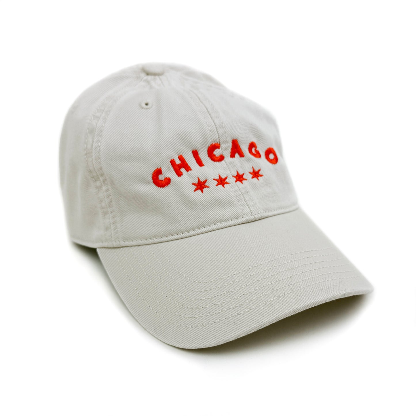 Chicago Type With Stars Embroidered Baseball Cap