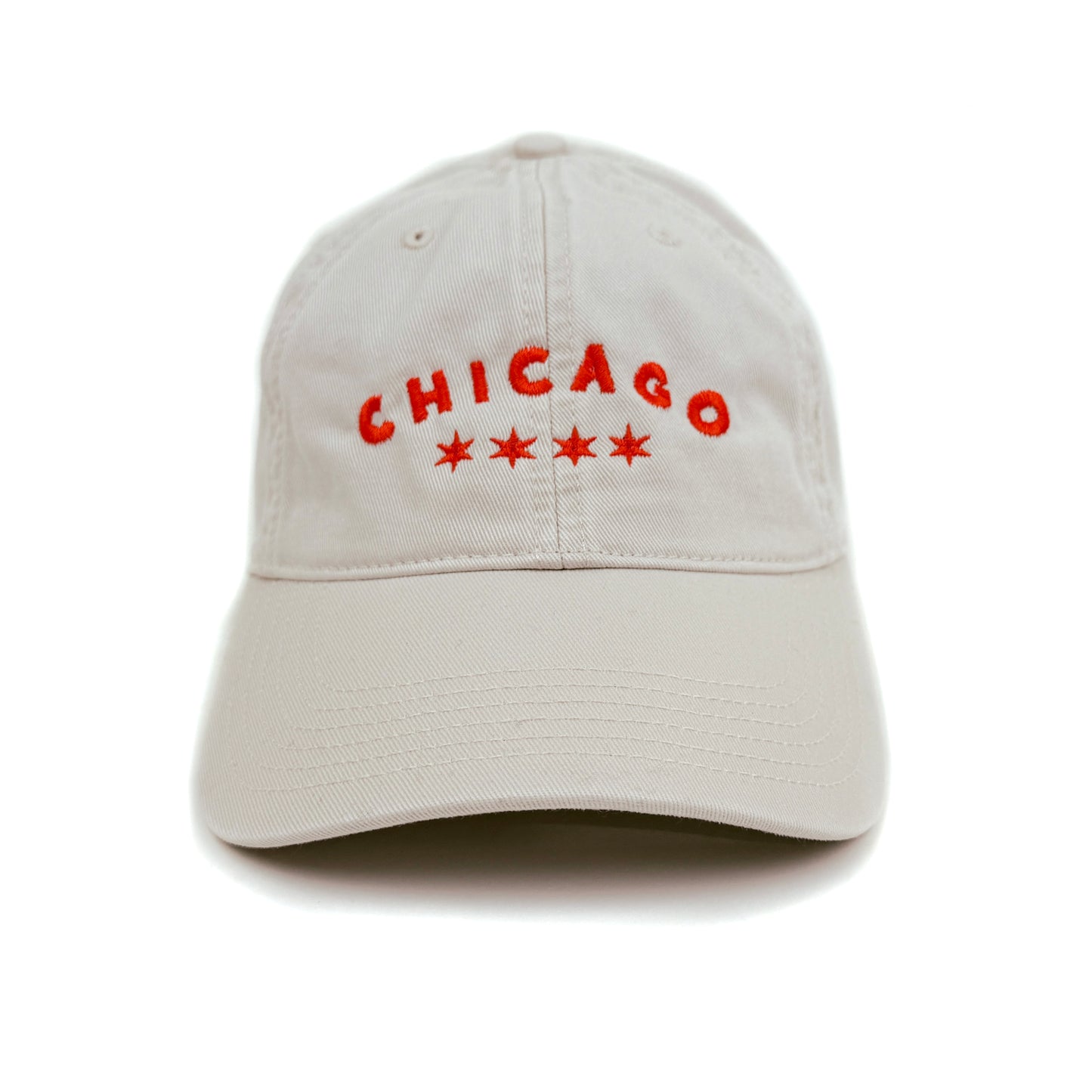 Chicago Type With Stars Embroidered Baseball Cap