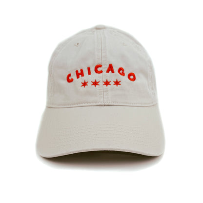 Chicago Type With Stars Embroidered Baseball Cap
