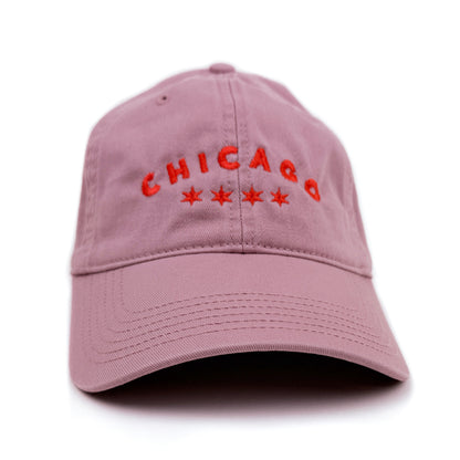 Chicago Type With Stars Embroidered Baseball Cap