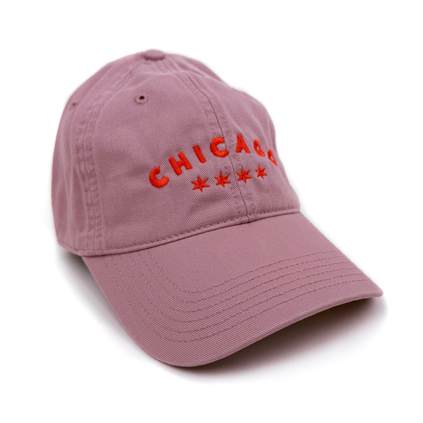 Chicago Type With Stars Embroidered Baseball Cap