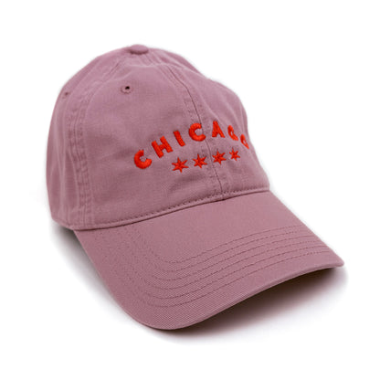Chicago Type With Stars Embroidered Baseball Cap