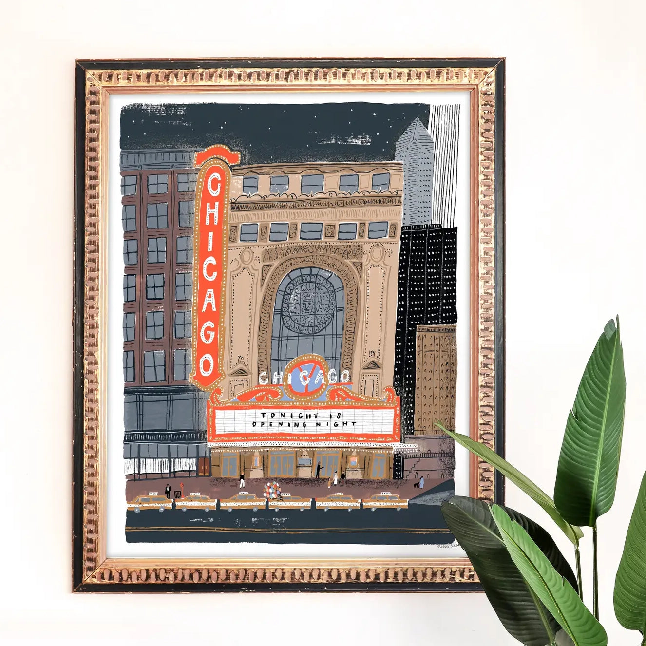 Chicago Theatre Sign Gicleé 8" x 10" Art Print