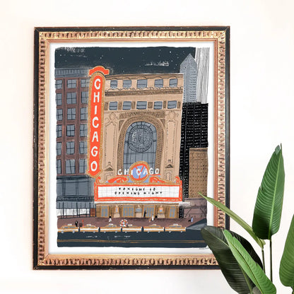 Chicago Theatre Sign Gicleé 8" x 10" Art Print