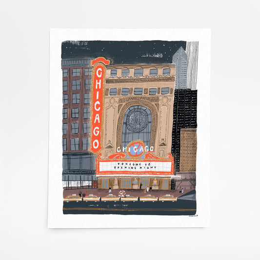 Chicago Theatre Sign Gicleé 8" x 10" Art Print