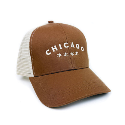 Chicago Type With Stars Embroidered Baseball Cap