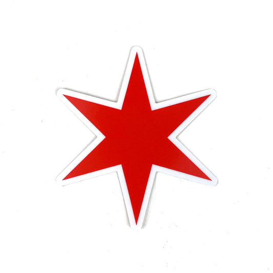 Chicago Flag Star Sticker