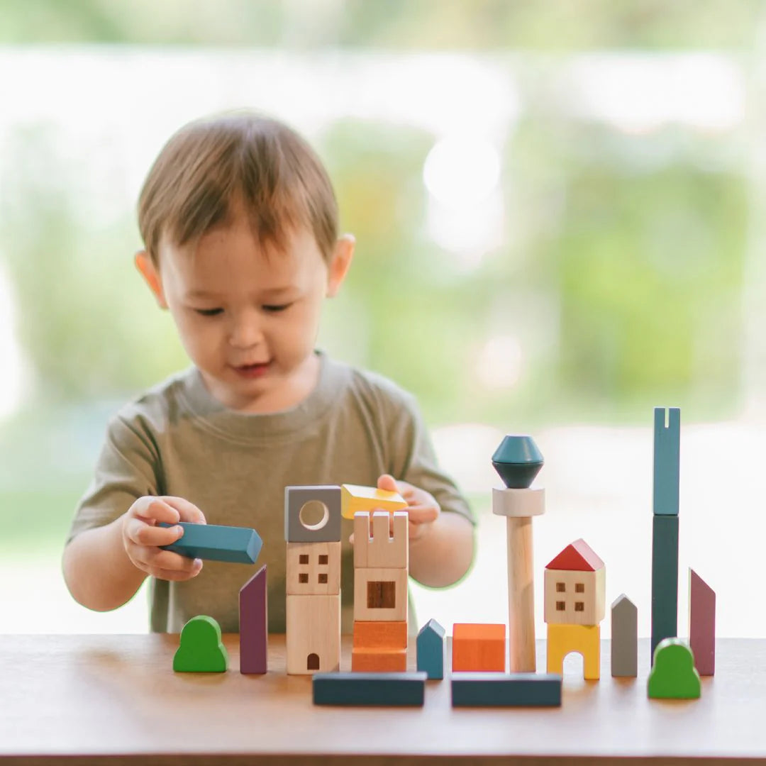 Cityscape Blocks Sustainable Wood Baby Toy Set