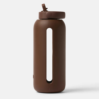 Big Glass & Silicone Reusable 36 Oz Flip Cap Water Bottle