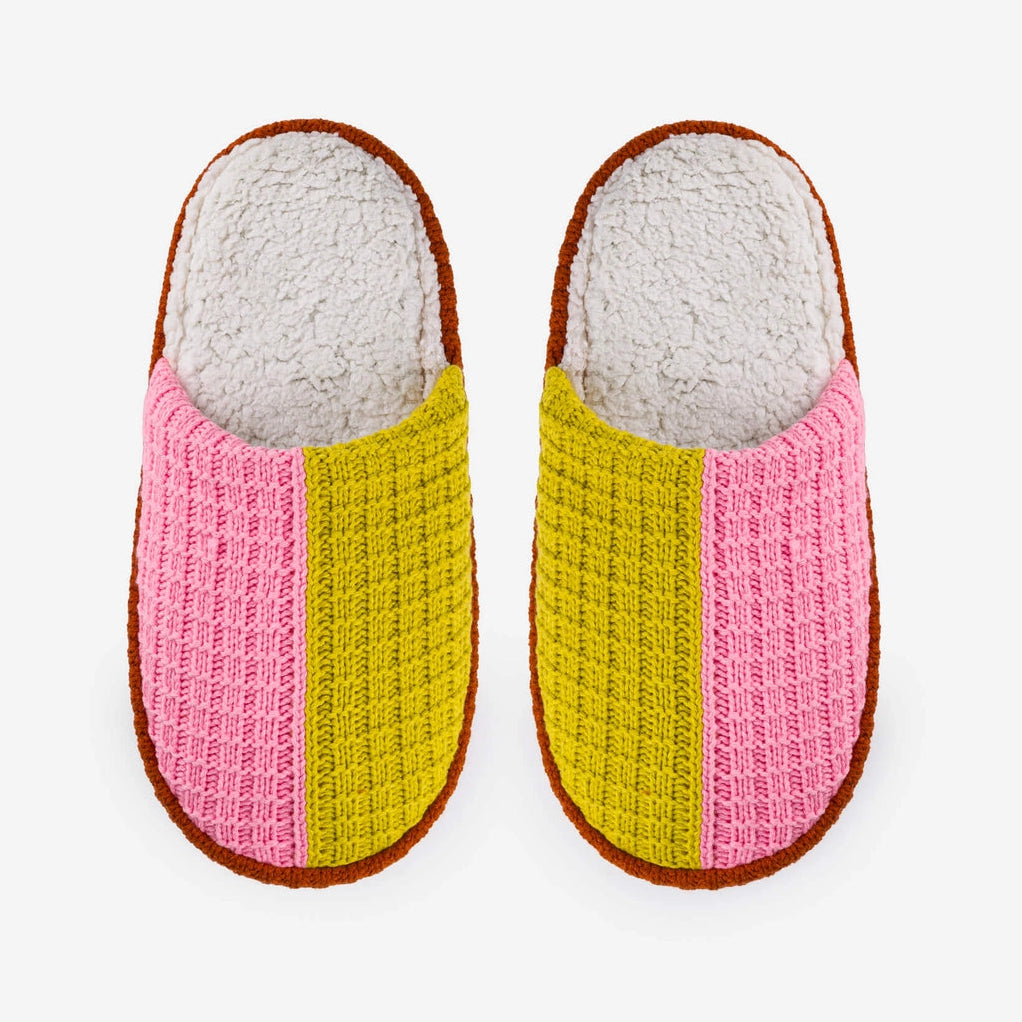 Colorblock Slide Knit Slippers