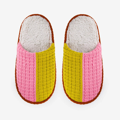 Colorblock Slide Knit Slippers