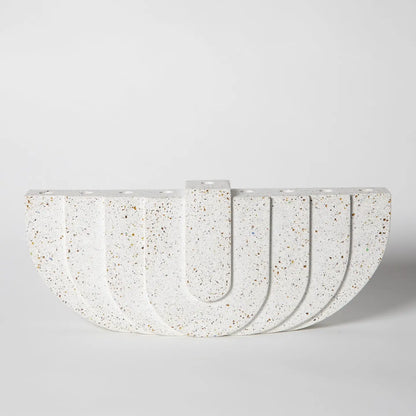 Modern Terrazzo Concrete Hanukkah Menorah