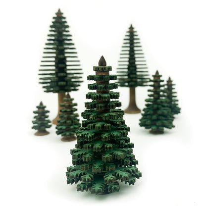 Handmade Wood Conifer Holiday Tree