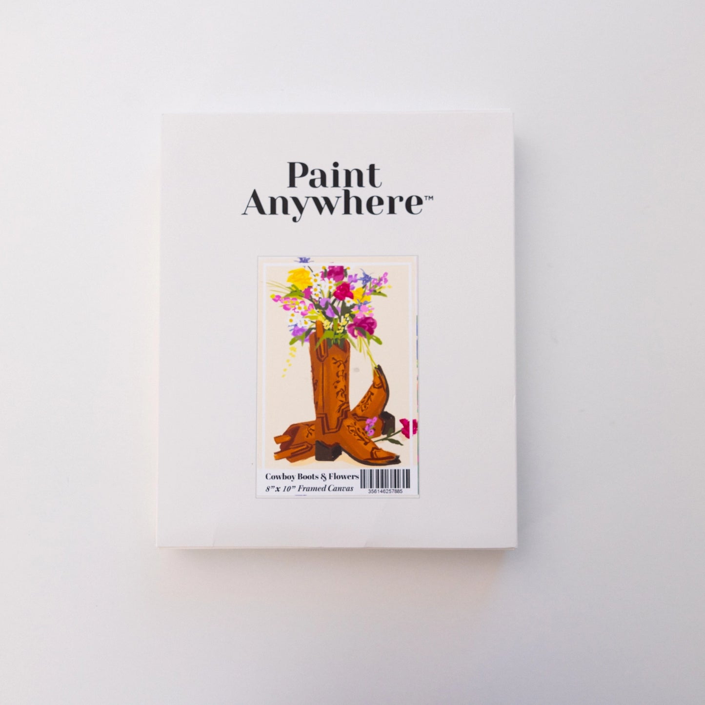 Cowboy Boots & Flowers 8" x 10" Paint By Numbers Kit