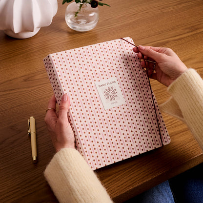 Ikat Stripe Fabric Hardcover Undated Planner