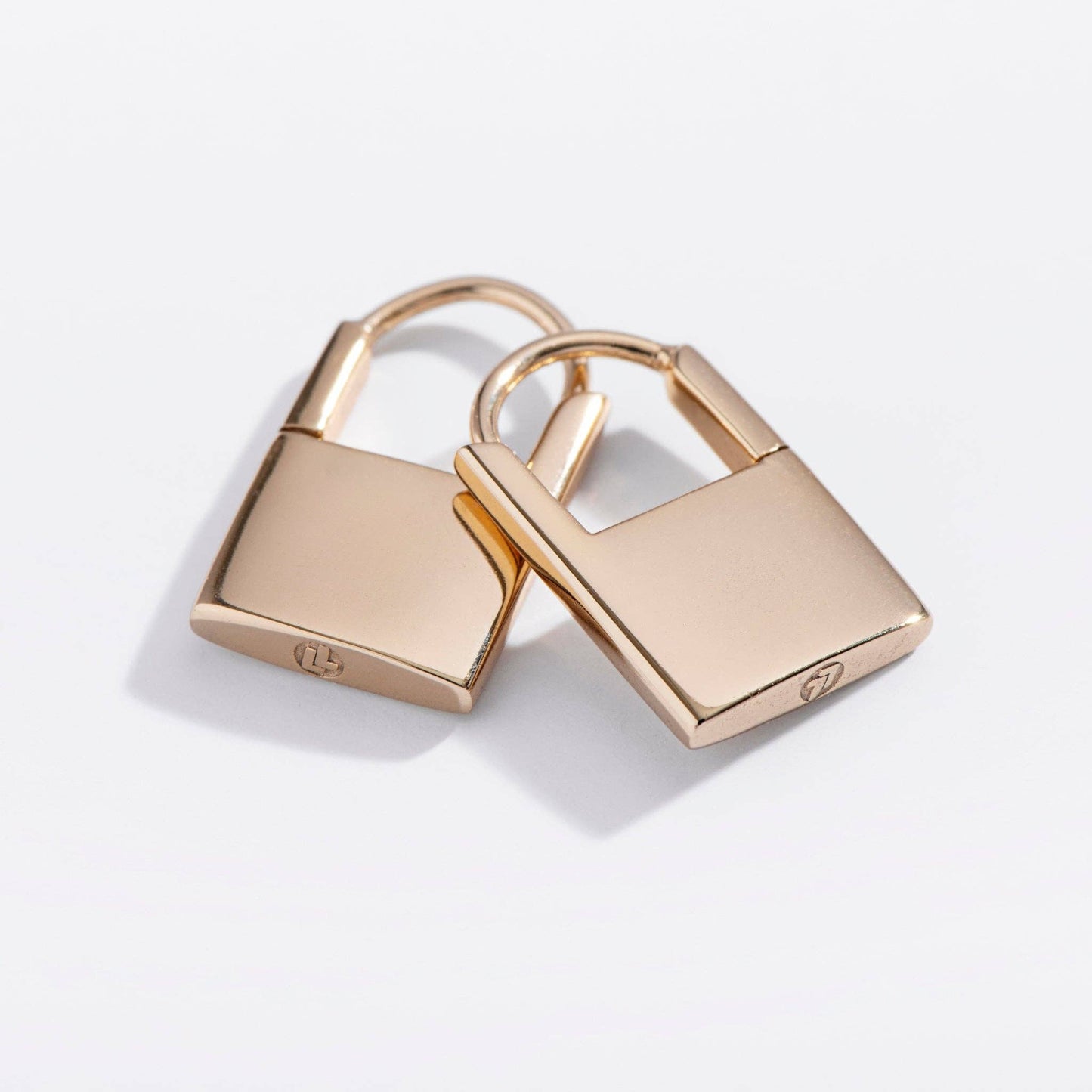 Padlock Huggie Hoops