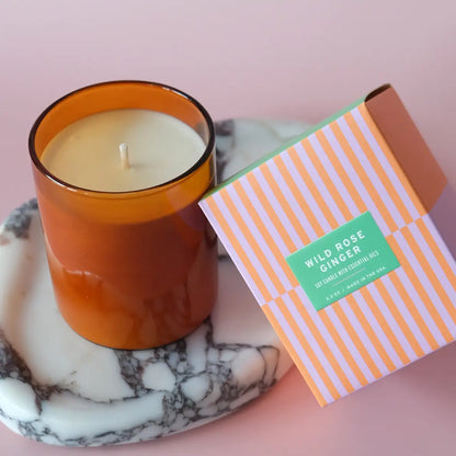 Wild Rose & Ginger Essentials 12 oz Soy Wax Candle